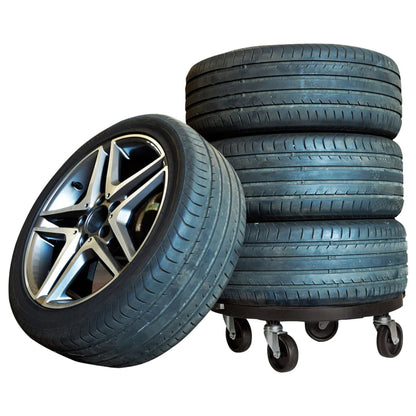 Carrelli per Piante con Ruote 3 pz Diametro 40 cm Neri 275 kg