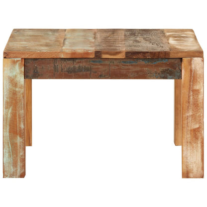 Tavolino da Salotto 55x55x35 cm in Legno Massello di Recupero