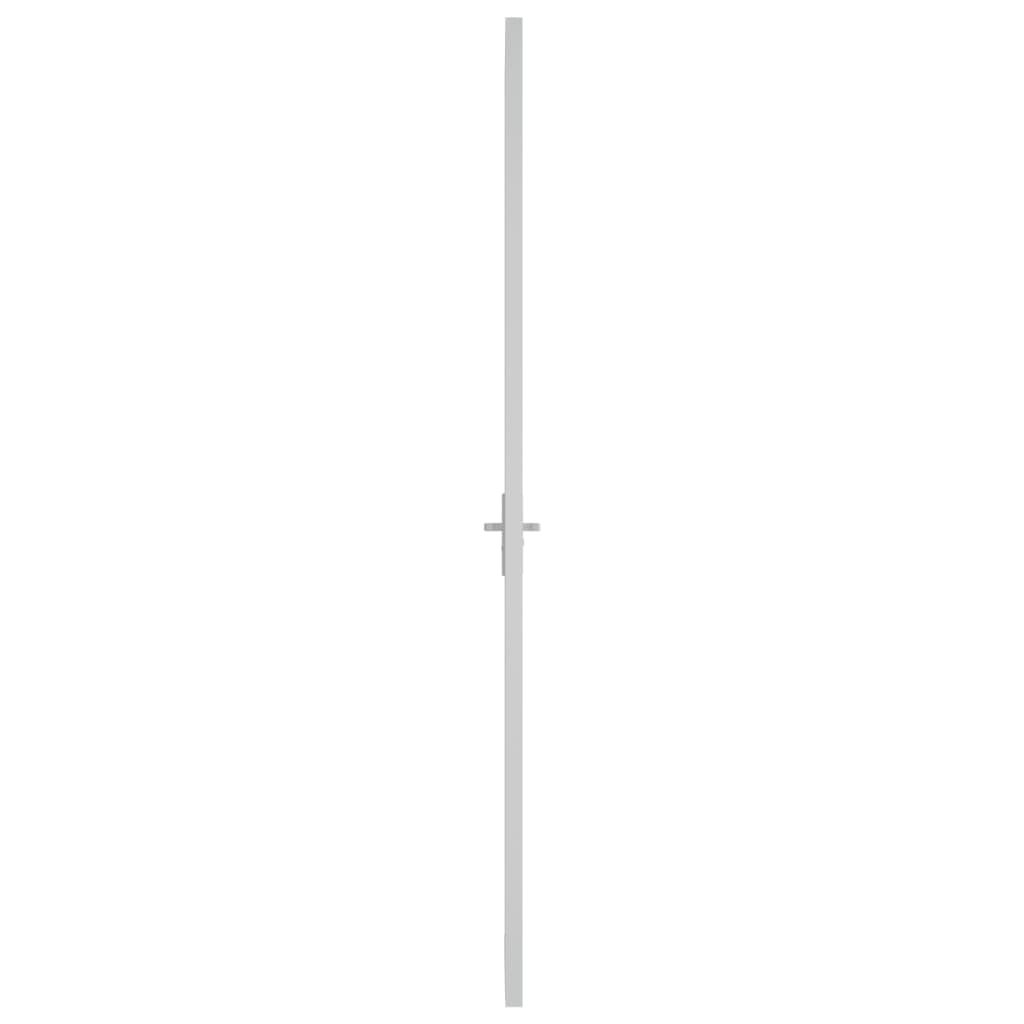 Porta Interna 93x201,5 cm Bianca in Vetro ESG e Alluminio