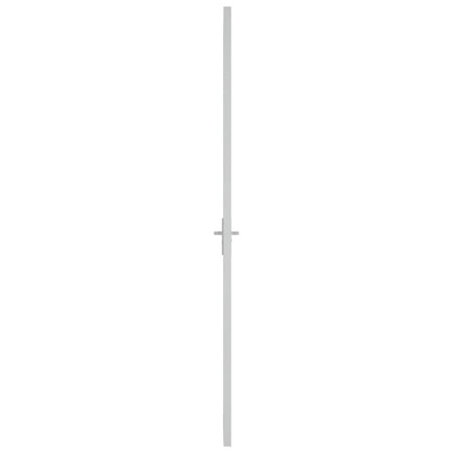 Porta Interna 83x201,5 cm Bianca in Vetro ESG e Alluminio