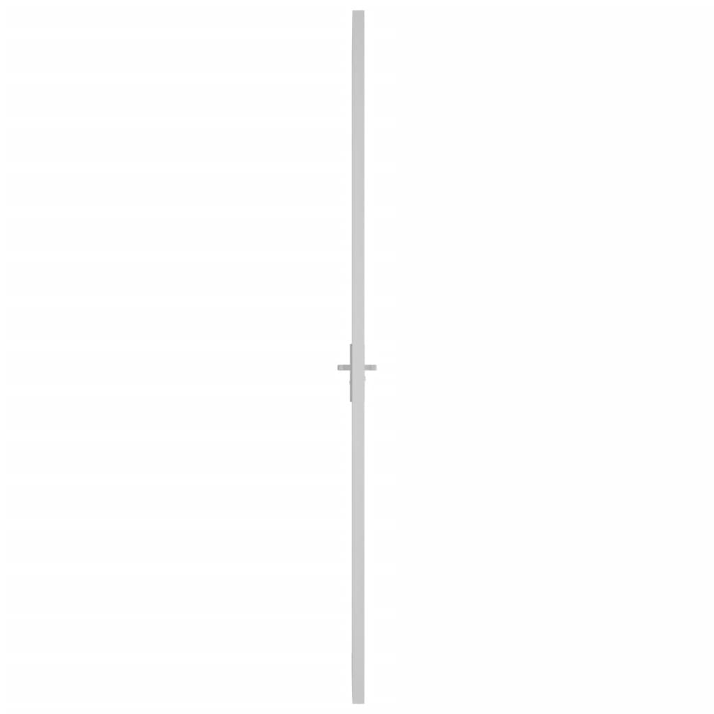 Porta Interna 93x201,5 cm Bianca in Vetro ESG e Alluminio
