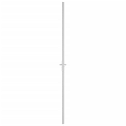 Porta Interna 93x201,5 cm Bianca in Vetro ESG e Alluminio