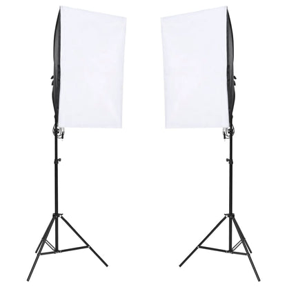 Kit per Studio Fotografico con Set di Luci e Fondale