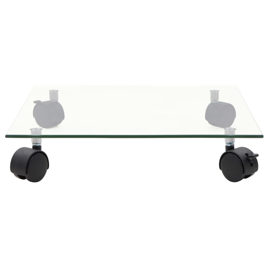 Carrelli Porta Piante 4 pz 35x35 cm Vetro Temperato Quadrati