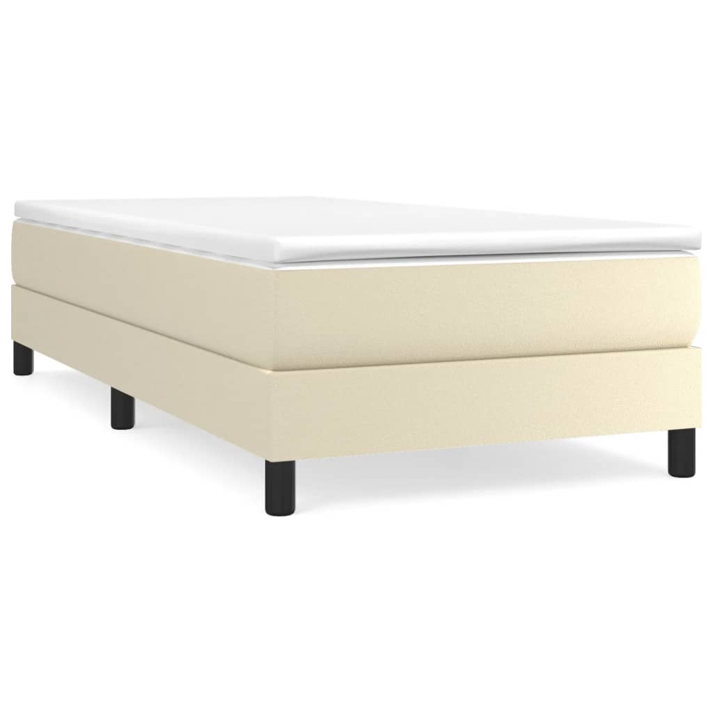 Giroletto a Molle con Materasso Crema 80x200 cm in Similpelle