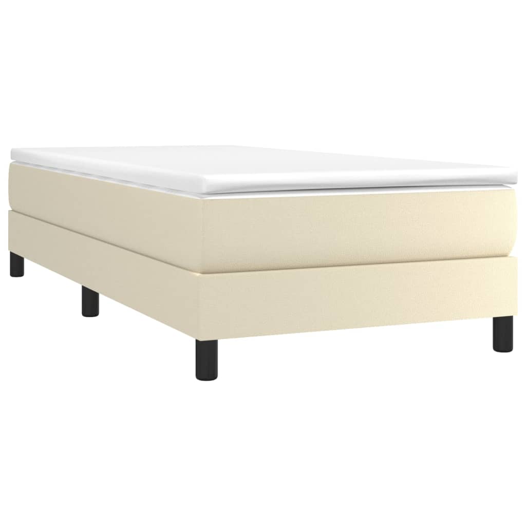 Giroletto a Molle con Materasso Crema 90x190 cm in Similpelle