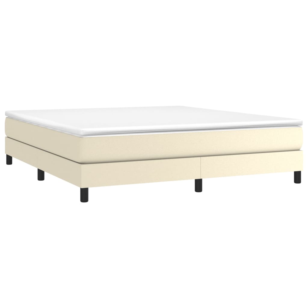 Giroletto a Molle con Materasso Crema 180x200 cm in Similpelle