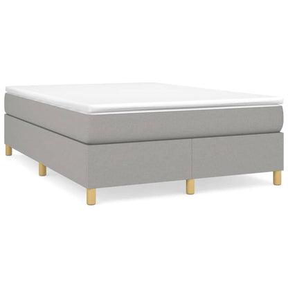 Giroletto a Molle con Materasso Grigio Chiaro 140x190cm Tessuto