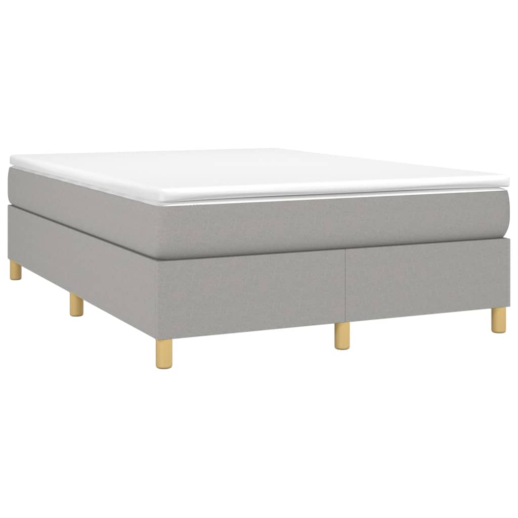 Giroletto a Molle con Materasso Grigio Chiaro 140x190cm Tessuto