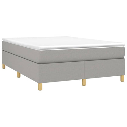 Giroletto a Molle con Materasso Grigio Chiaro 140x190cm Tessuto