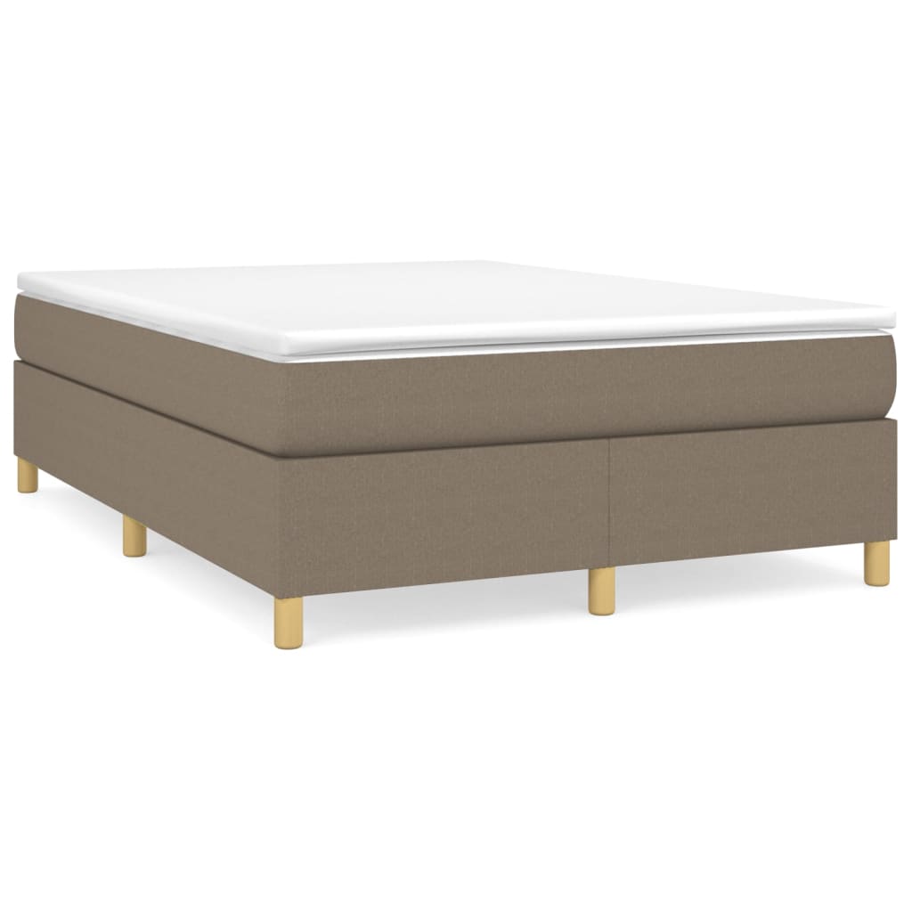Giroletto a Molle con Materasso Tortora 140x190 cm in Tessuto