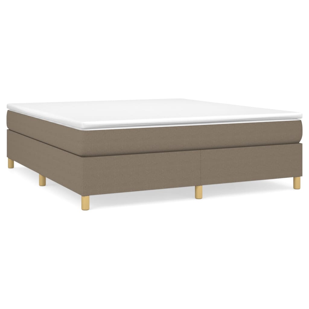 Giroletto a Molle con Materasso Tortora 180x200 cm in Tessuto