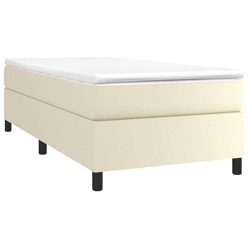Giroletto a Molle con Materasso Crema 80x200 cm in Similpelle
