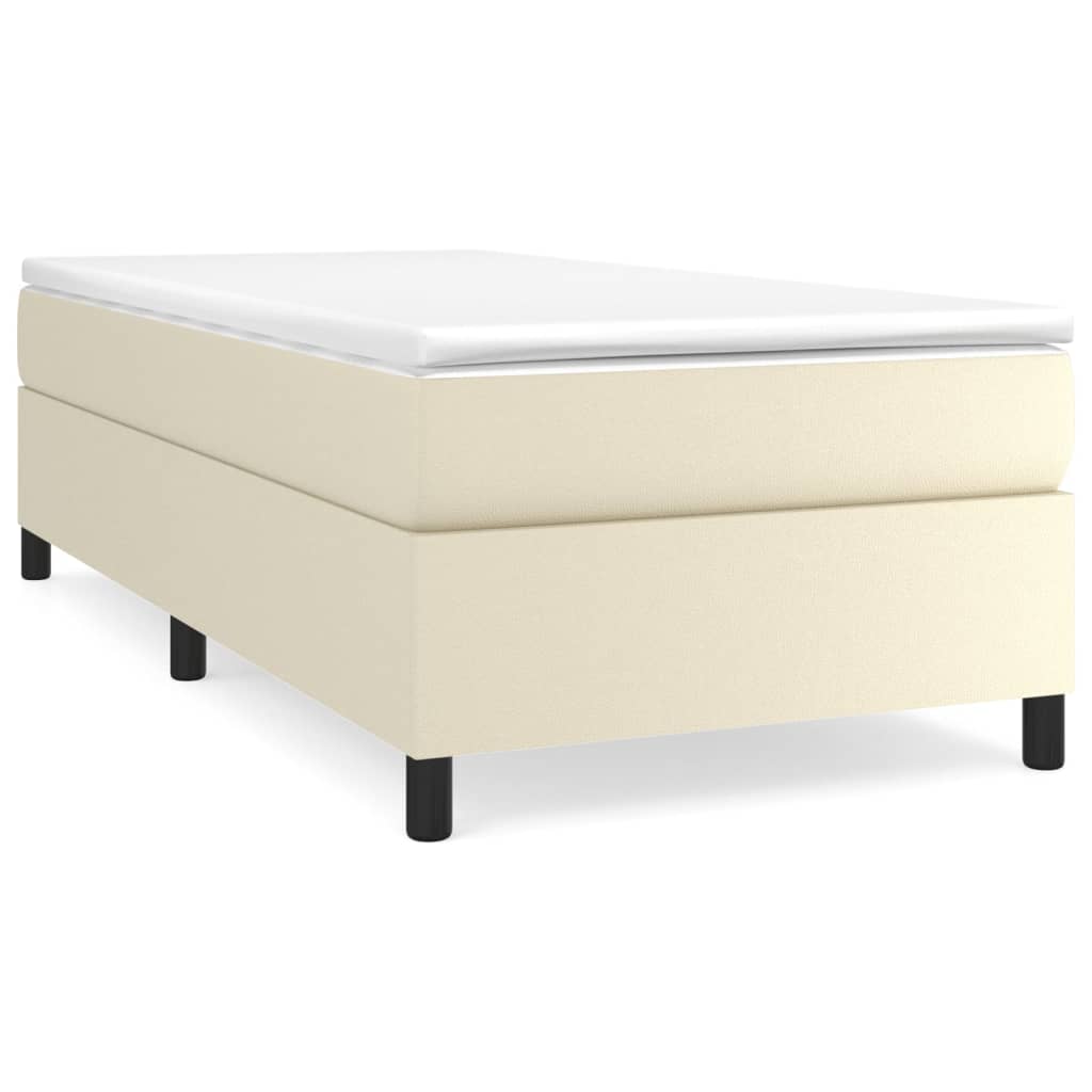 Giroletto a Molle con Materasso Crema 90x190 cm in Similpelle