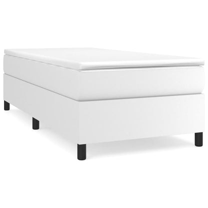 Giroletto a Molle con Materasso Bianco 90x200 cm in Similpelle