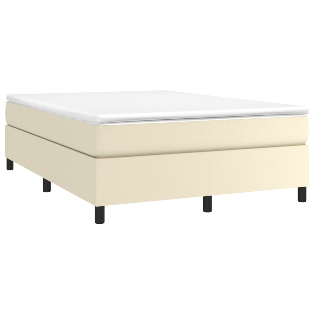 Giroletto a Molle con Materasso Crema 140x190 cm in Similpelle