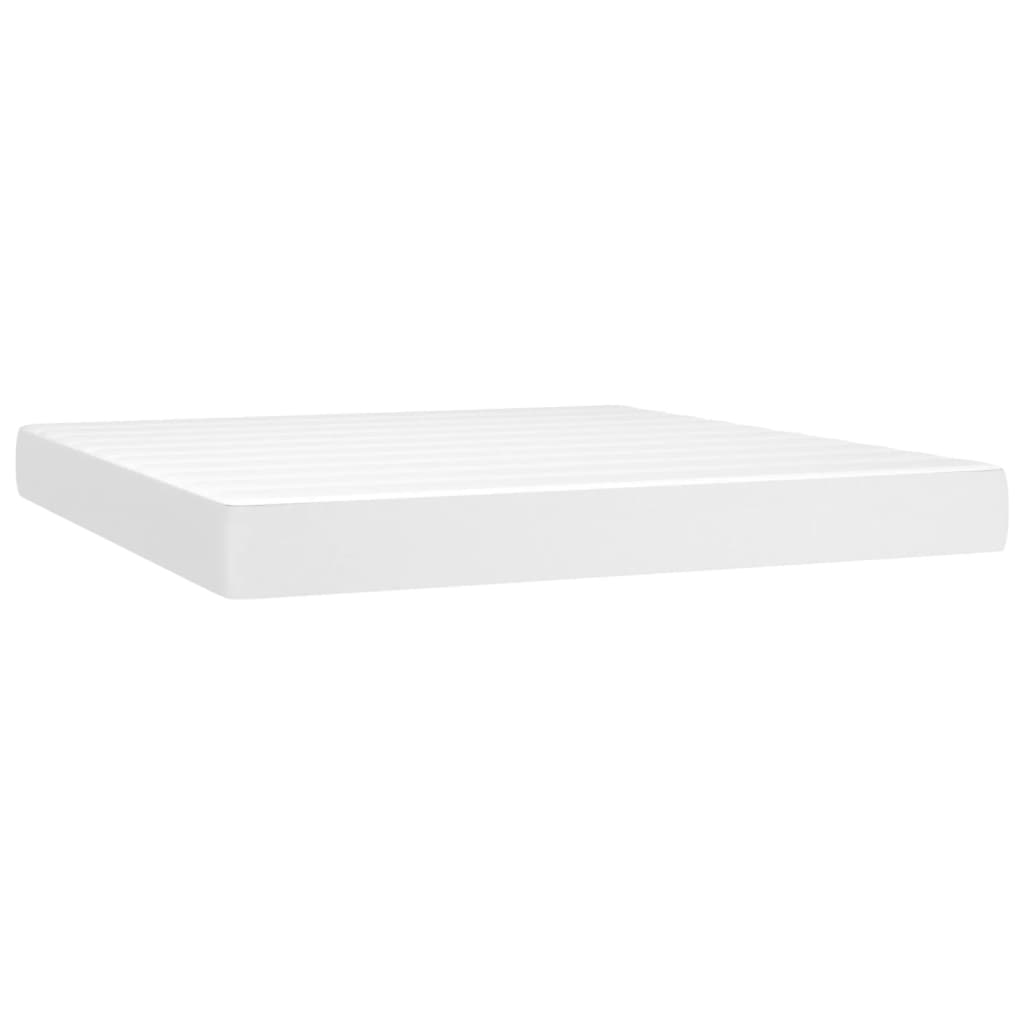 Giroletto a Molle con Materasso Bianco 180x200 cm in Similpelle