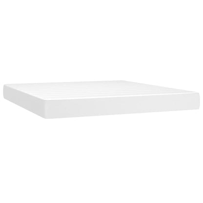 Giroletto a Molle con Materasso Bianco 180x200 cm in Similpelle