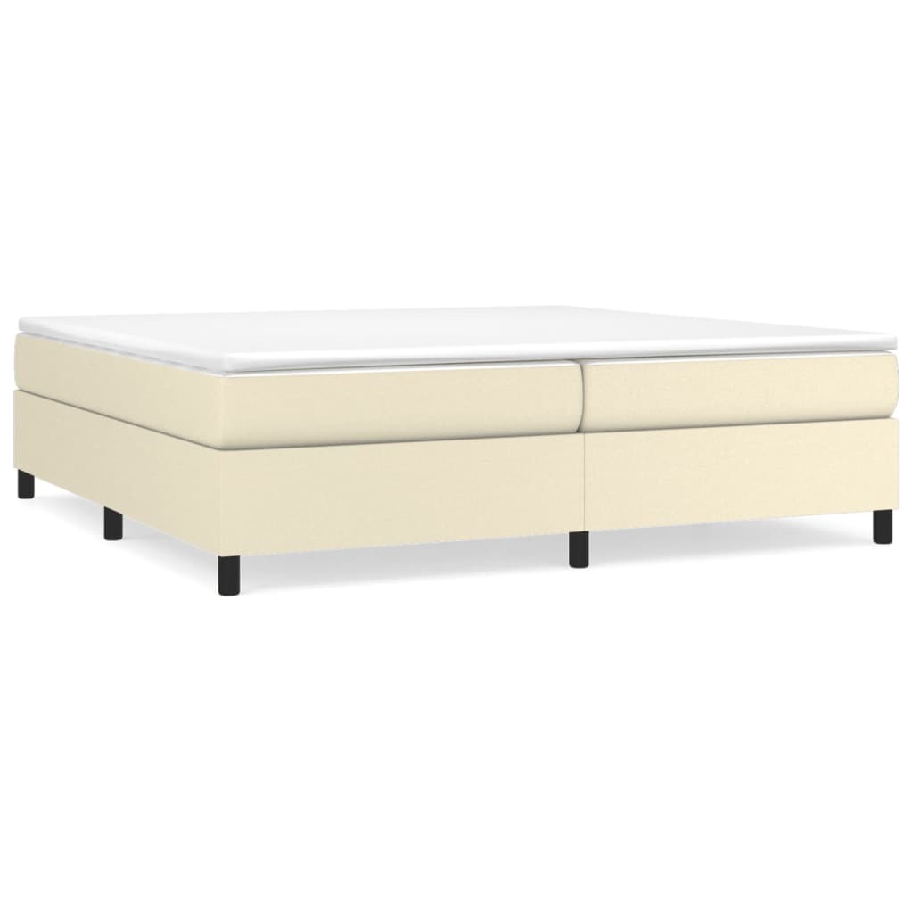 Giroletto a Molle con Materasso Crema 200x200 cm in Similpelle