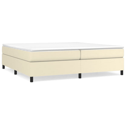 Giroletto a Molle con Materasso Crema 200x200 cm in Similpelle