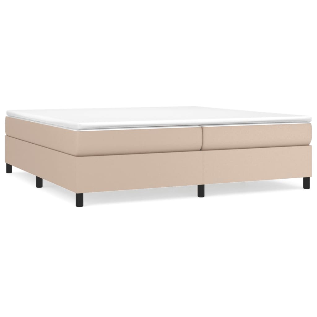 Giroletto a Molle con Materasso Cappuccino 200x200cm Similpelle