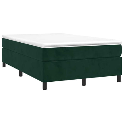 Giroletto a Molle con Materasso Verde Scuro 120x200 cm Velluto