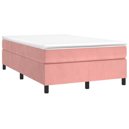 Giroletto a Molle con Materasso Rosa 120x200 cm in Velluto