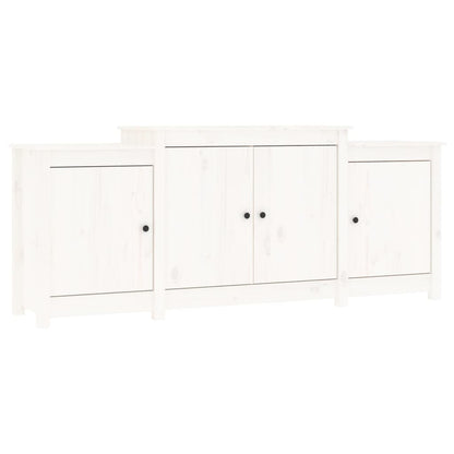 Credenza Bianca 164x37x68 cm in Legno Massello di Pino