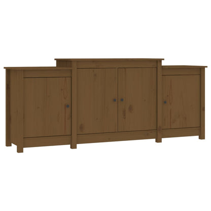 Credenza Marrone ambra 164x37x68 cm in Legno Massello di Pino