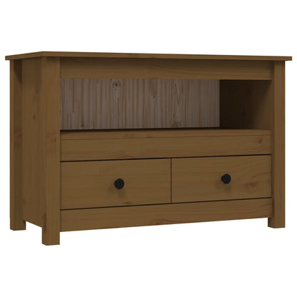 Mobile Porta TV ambra 79x35x52 cm in Legno Massello di Pino