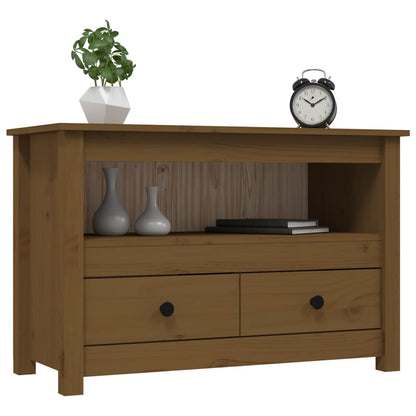 Mobile Porta TV ambra 79x35x52 cm in Legno Massello di Pino