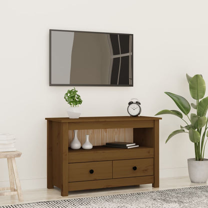 Mobile Porta TV ambra 79x35x52 cm in Legno Massello di Pino