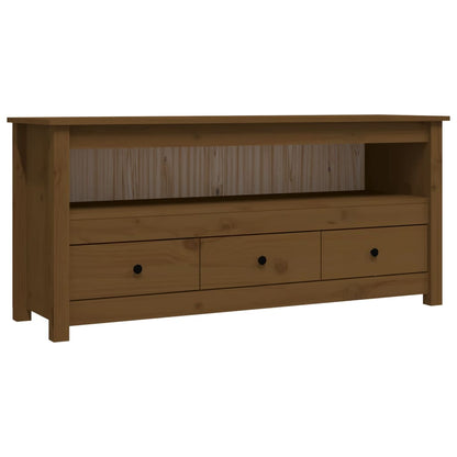 Mobile Porta TV ambra 114x35x52 cm in Legno Massello di Pino