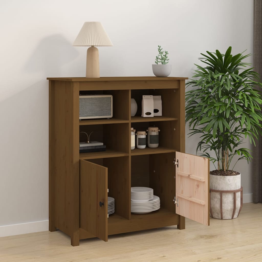 Credenza ambra 83x41,5x100 cm in Legno Massello di Pino