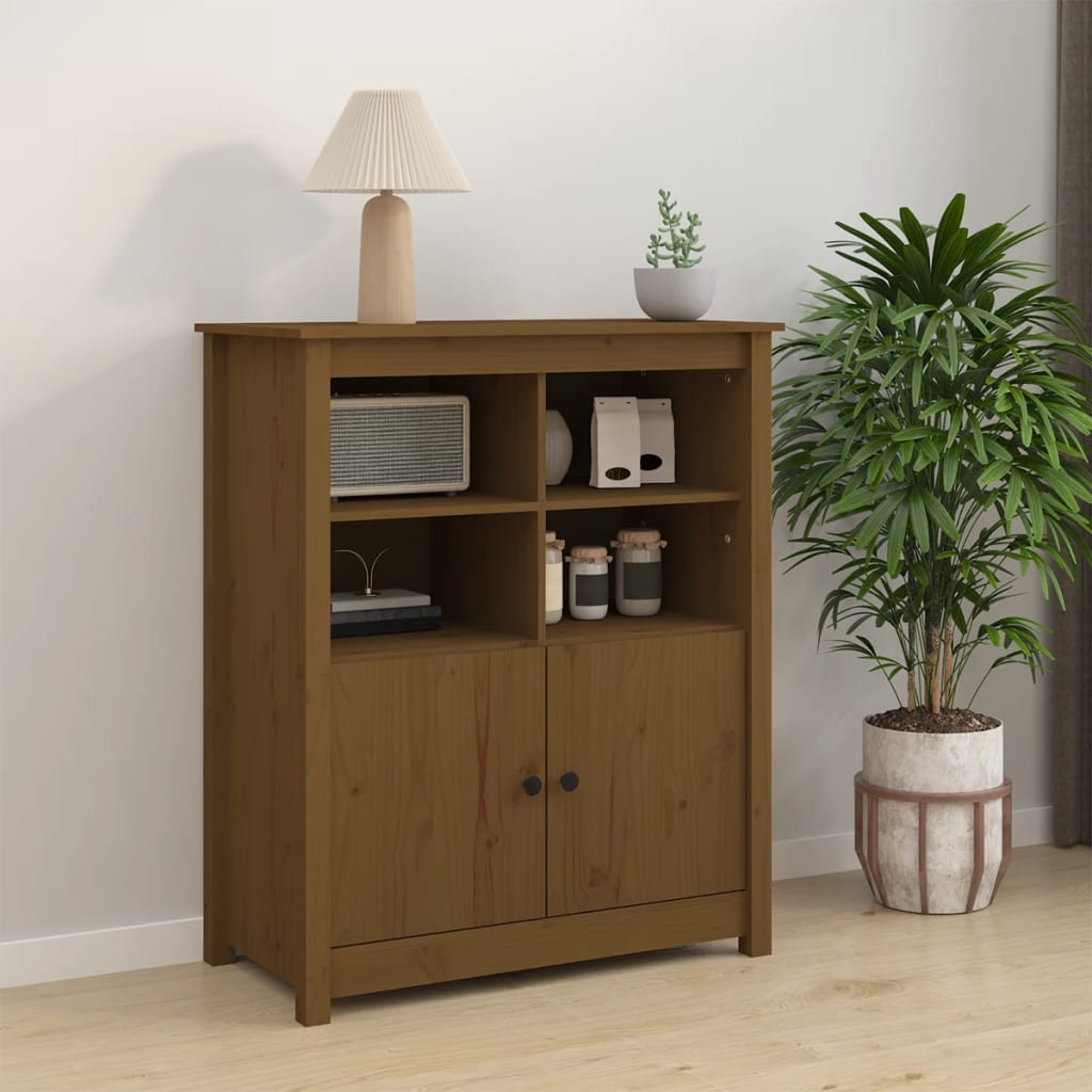 Credenza ambra 83x41,5x100 cm in Legno Massello di Pino