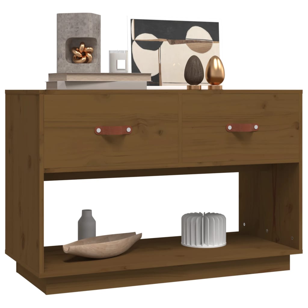Mobile Porta TV ambra 90x40x60 cm in Legno Massello di Pino