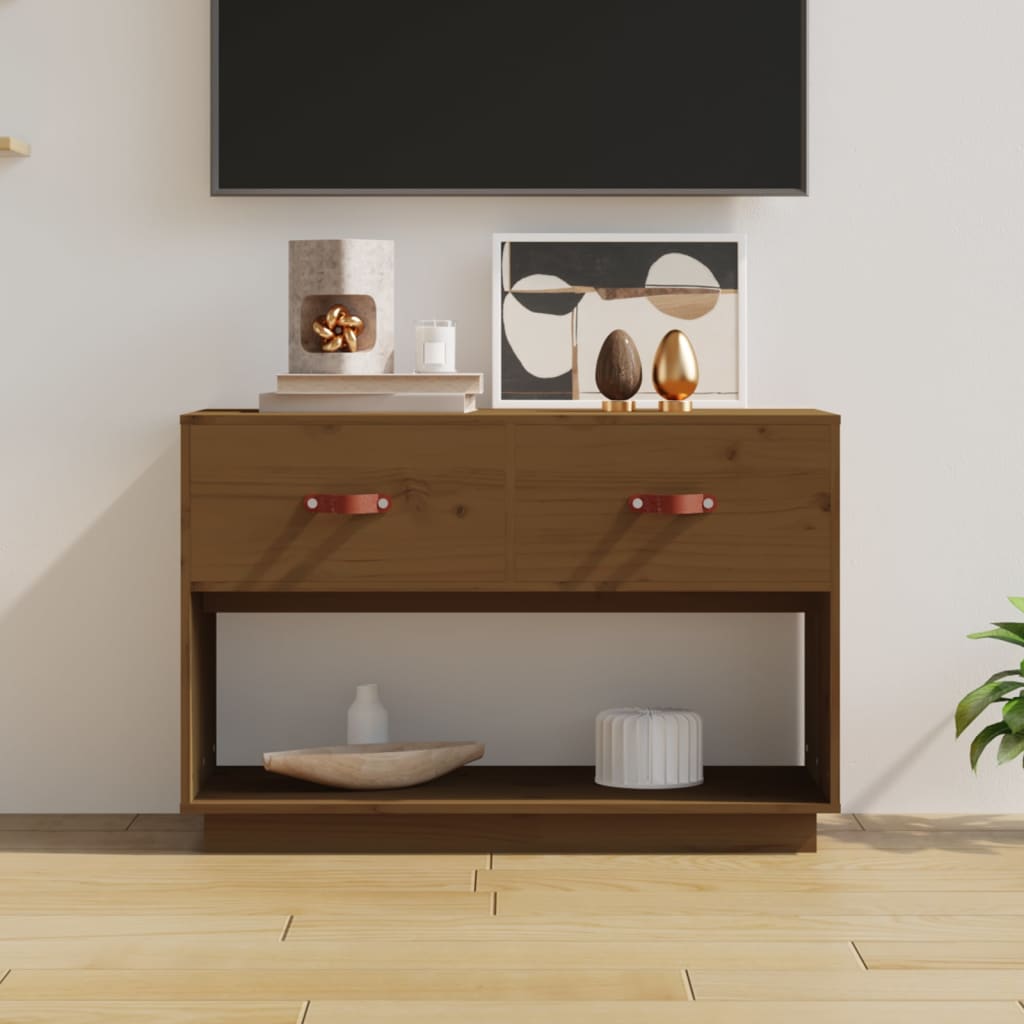 Mobile Porta TV ambra 90x40x60 cm in Legno Massello di Pino