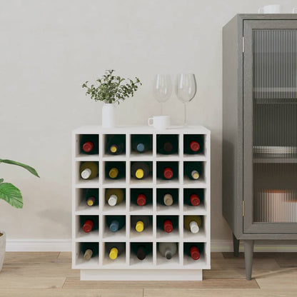 Portabottiglie Bianco 55,5x34x61 cm in Legno Massello di Pino