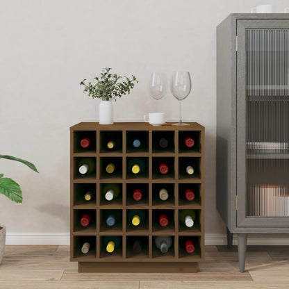 Portabottiglie ambra 55,5x34x61 cm in Legno Massello di Pino