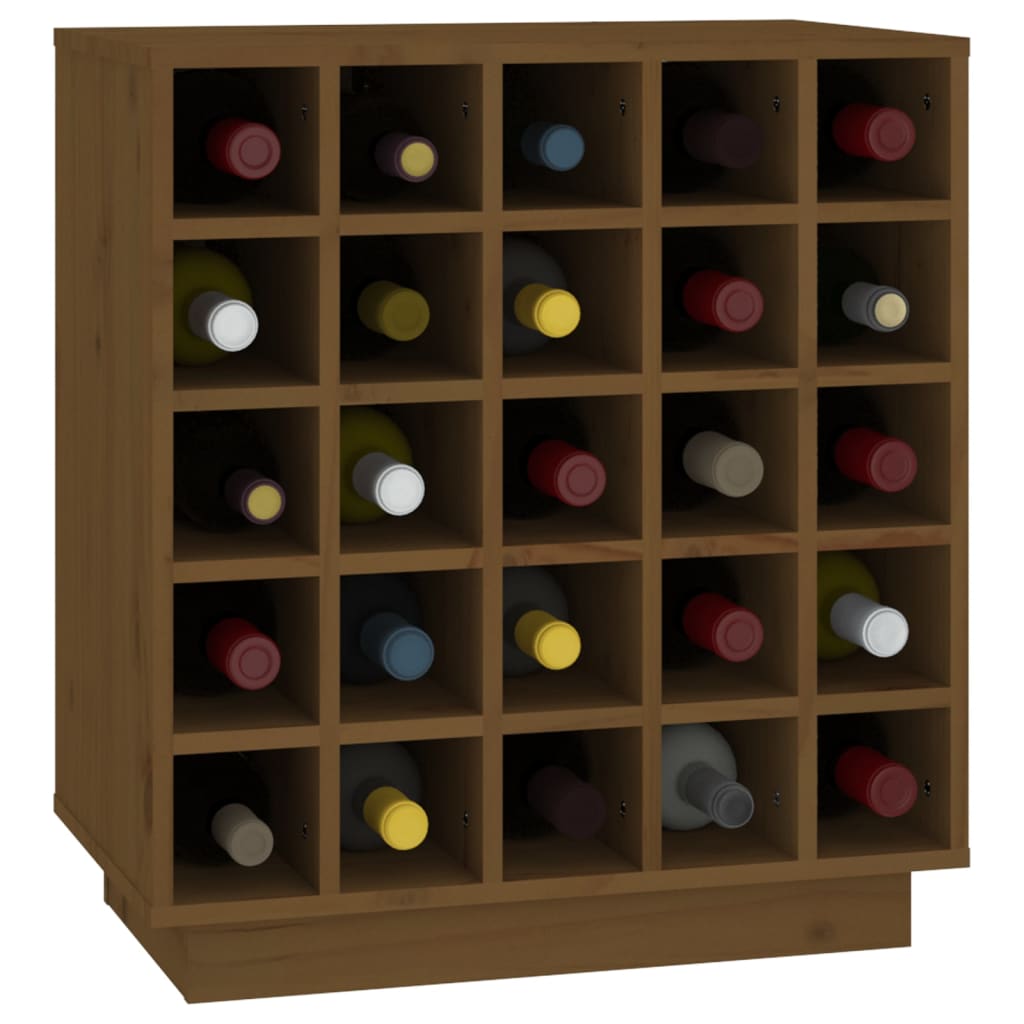Portabottiglie ambra 55,5x34x61 cm in Legno Massello di Pino
