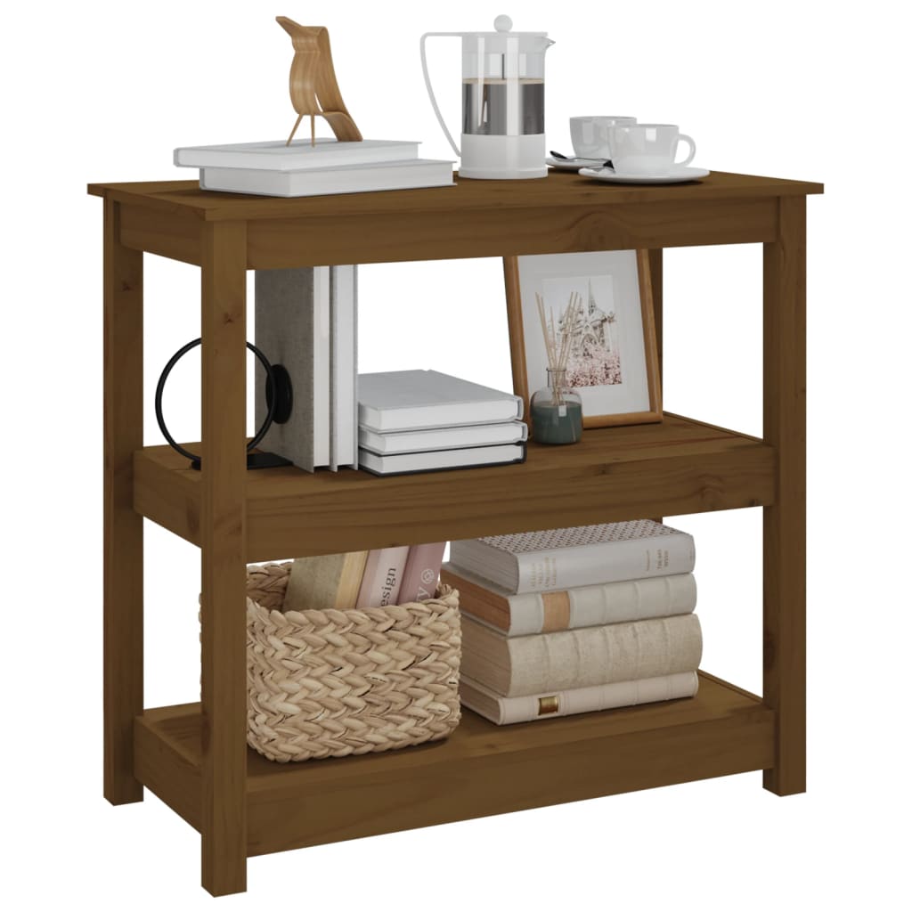 Tavolo Consolle ambra 80x40x74 cm in Legno Massello di Pino