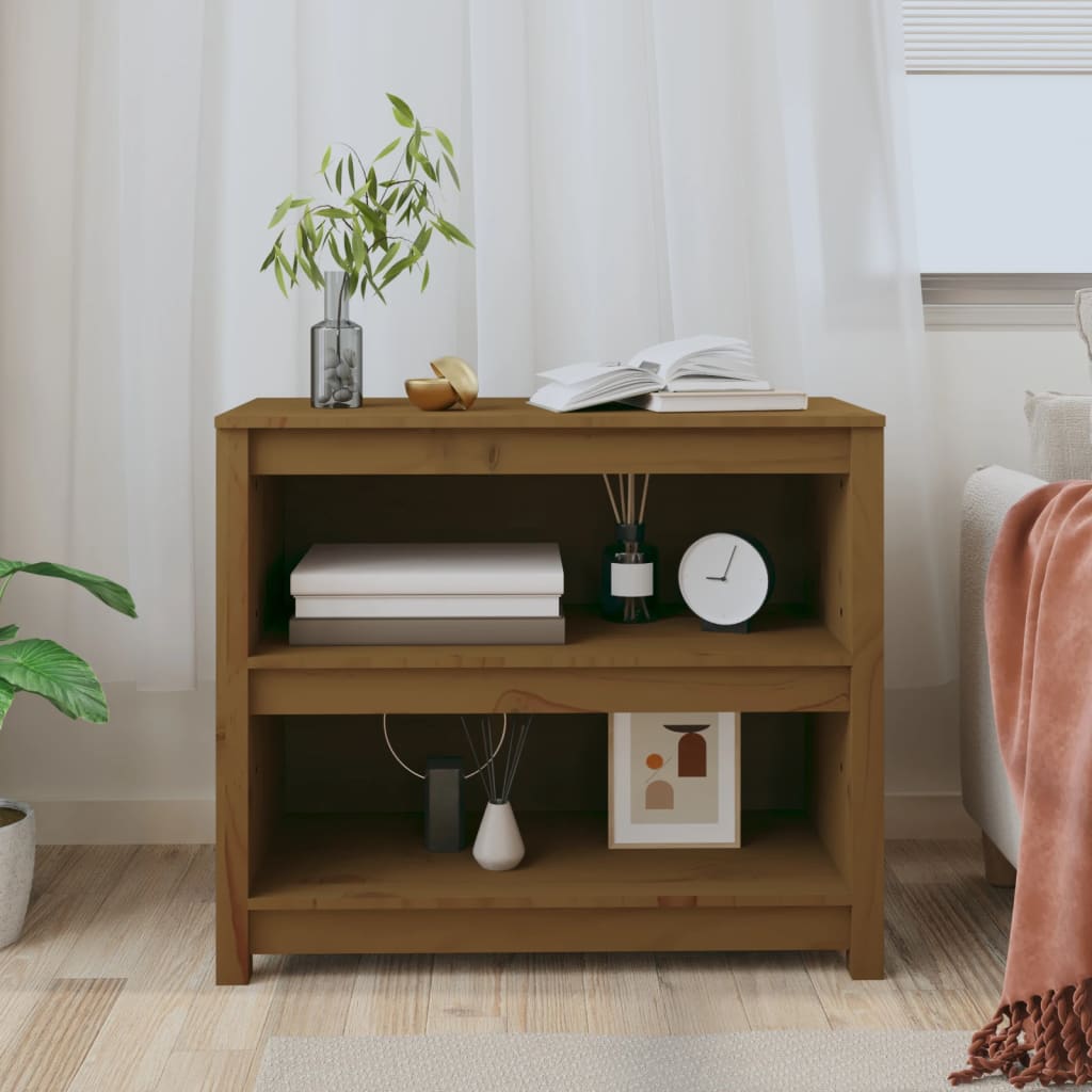 Libreria Marrone ambra 80x35x68 cm in Legno Massello di Pino