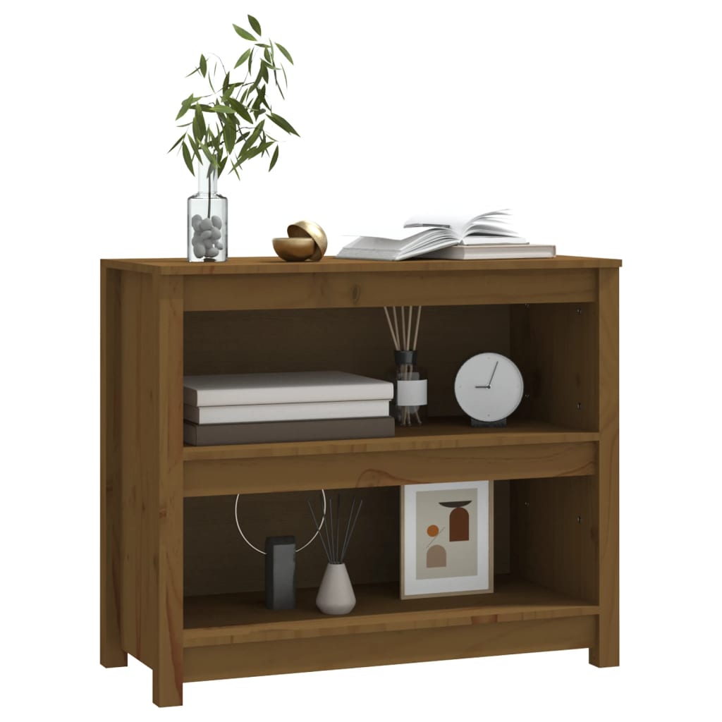 Libreria Marrone ambra 80x35x68 cm in Legno Massello di Pino