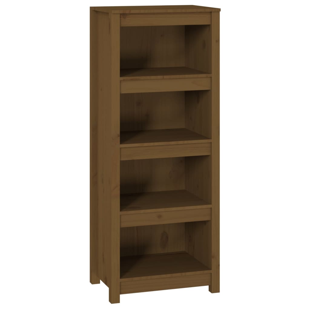 Libreria Marrone Ambra 50x35x125,5 cm in Legno Massello di Pino