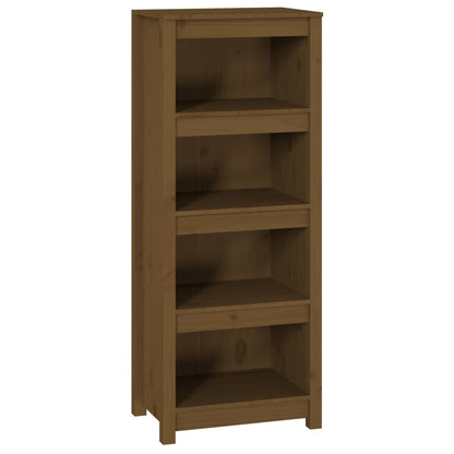 Libreria Marrone Ambra 50x35x125,5 cm in Legno Massello di Pino