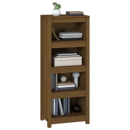 Libreria Marrone Ambra 50x35x125,5 cm in Legno Massello di Pino