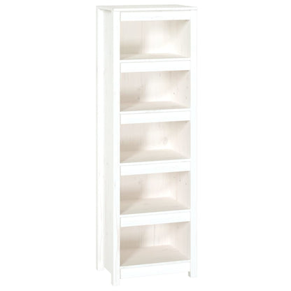 Libreria Bianca 50x35x154 cm in Legno Massello di Pino