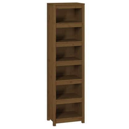 Libreria Marrone Ambra 50x35x183 cm in Legno Massello di Pino