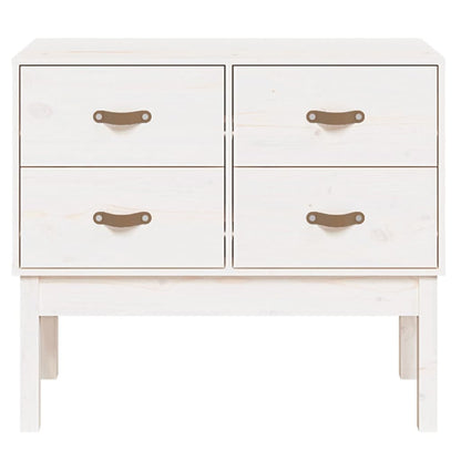Mobile Consolle Bianco 90x40x78 cm in Legno Massello di Pino