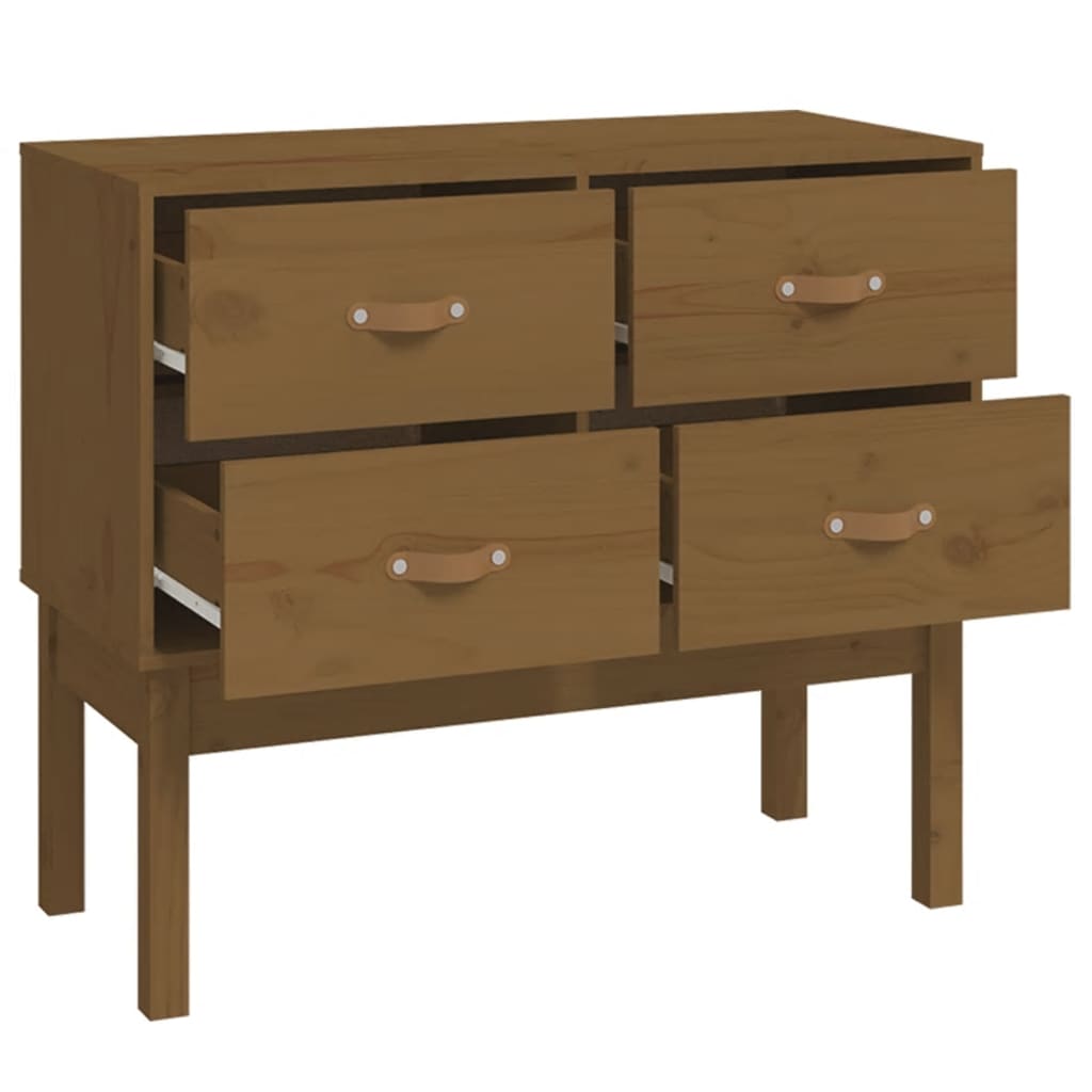 Tavolo Consolle Ambra 90x40x78 cm in Legno Massello di Pino